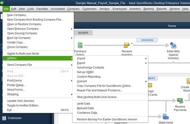 Naviagate Utilities Option