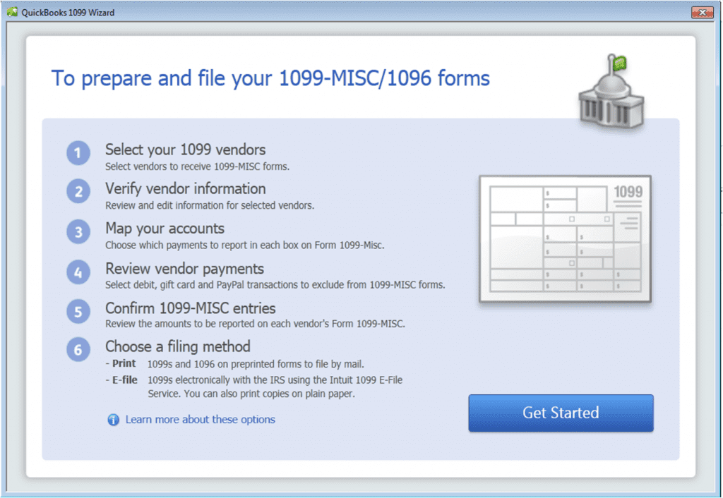 QuickBooks 1099 Form Wizard