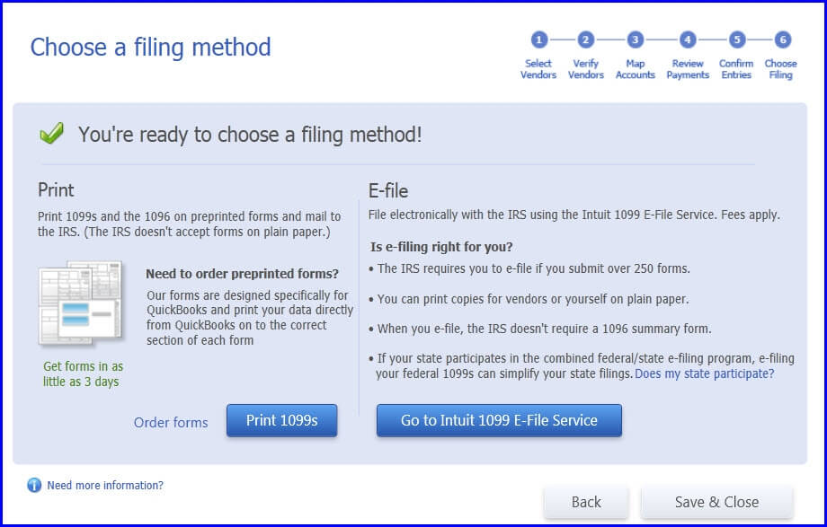 QuickBooks 1099 Form