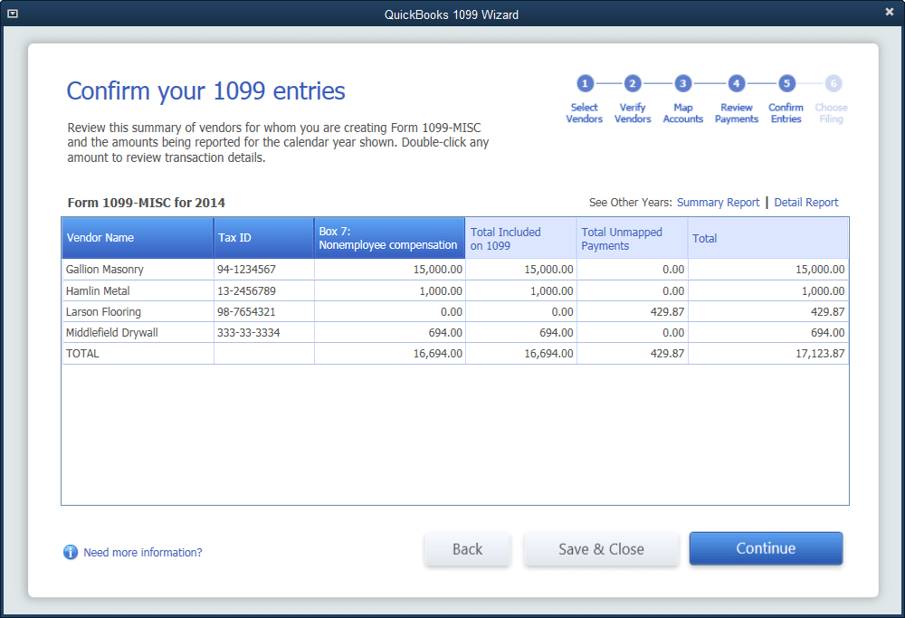 QuickBooks 1099 Form