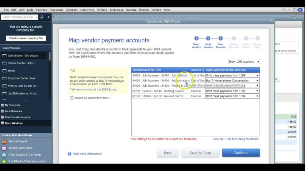 QuickBooks 1099 Misc Form