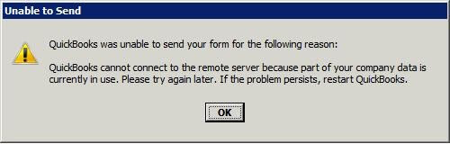 QuickBooks Unable To Connect To Remote Server