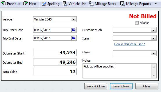 Record Vehicle Mileage in QuickBooks