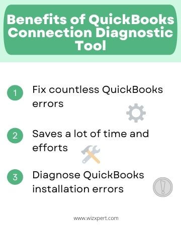 Benefits of QuickBooks connection diagnostic tool 