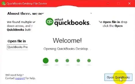 open QuickBooks file doctor