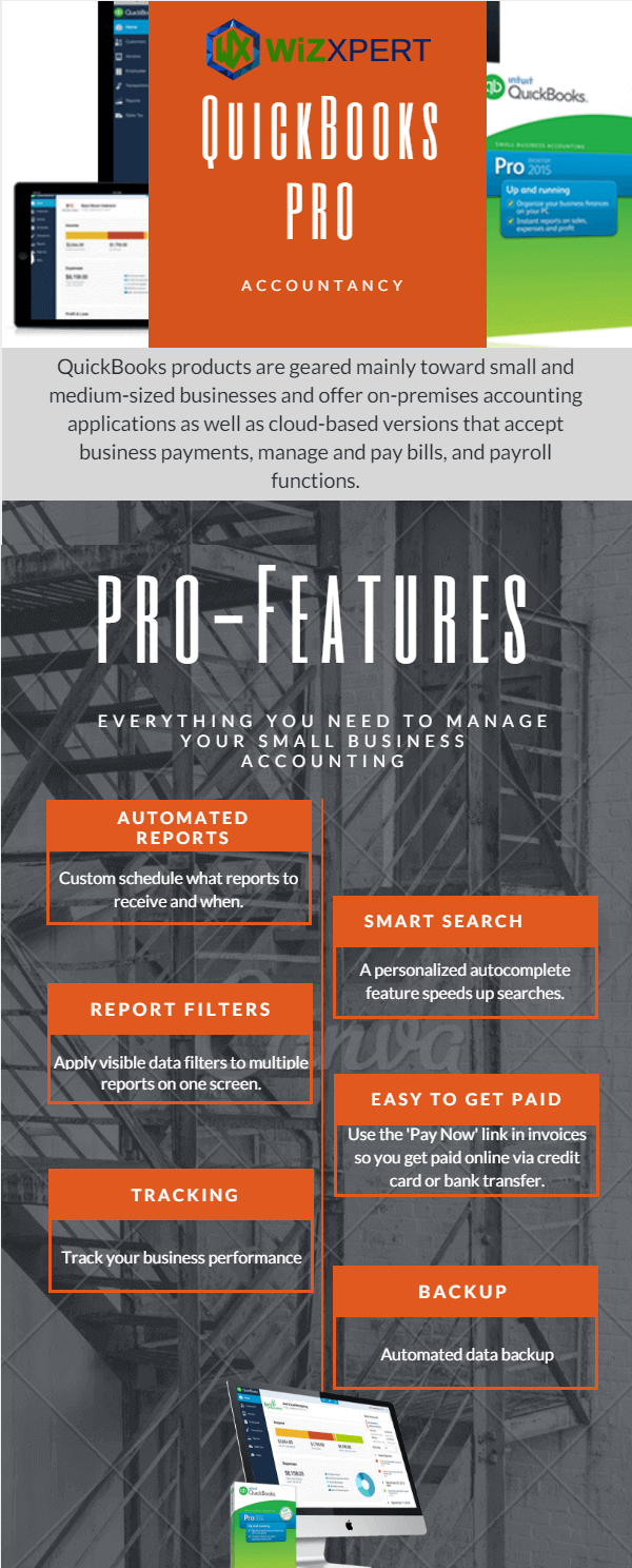QuickBooks Pro - Accounting Software | Infographics