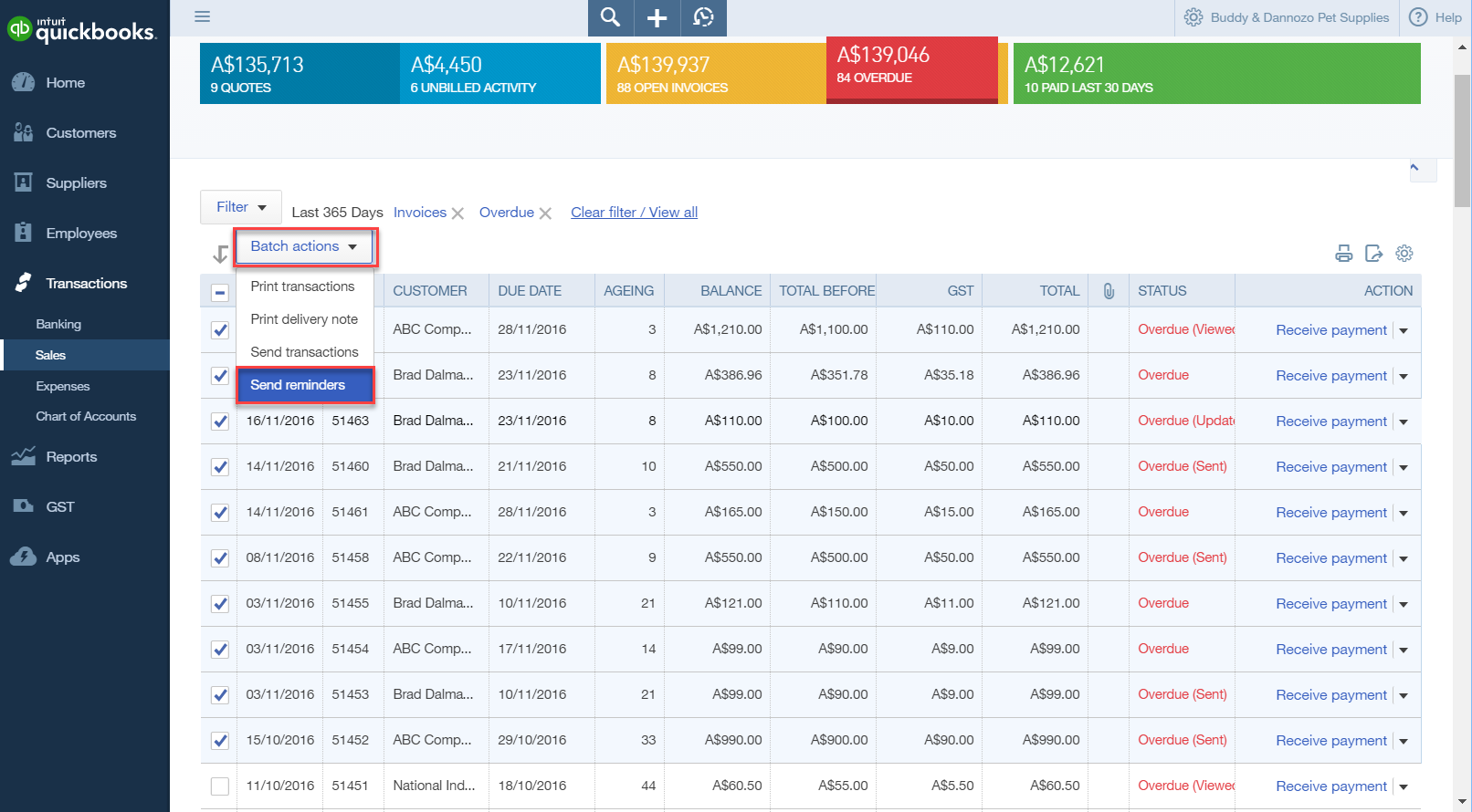 How to Send Overdue Automated Invoice Reminders in QBO