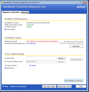 quickbooks connection test.