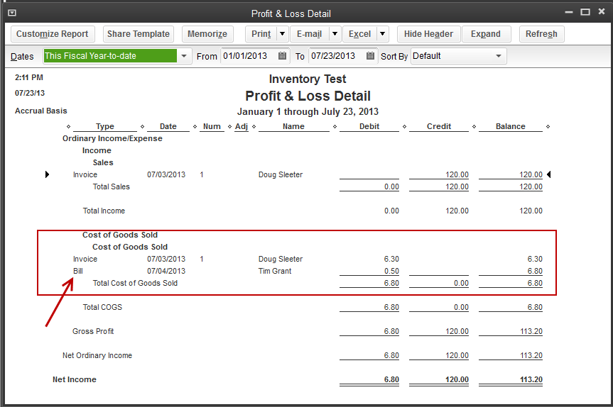 Inventory Cost AccountingSales of Product & COGS