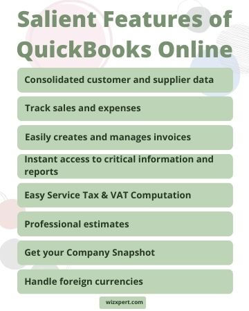 Salient Features of QuickBooks Online