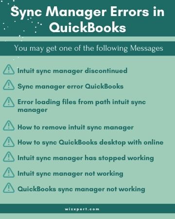 Sync Manager Errors in QuickBooks