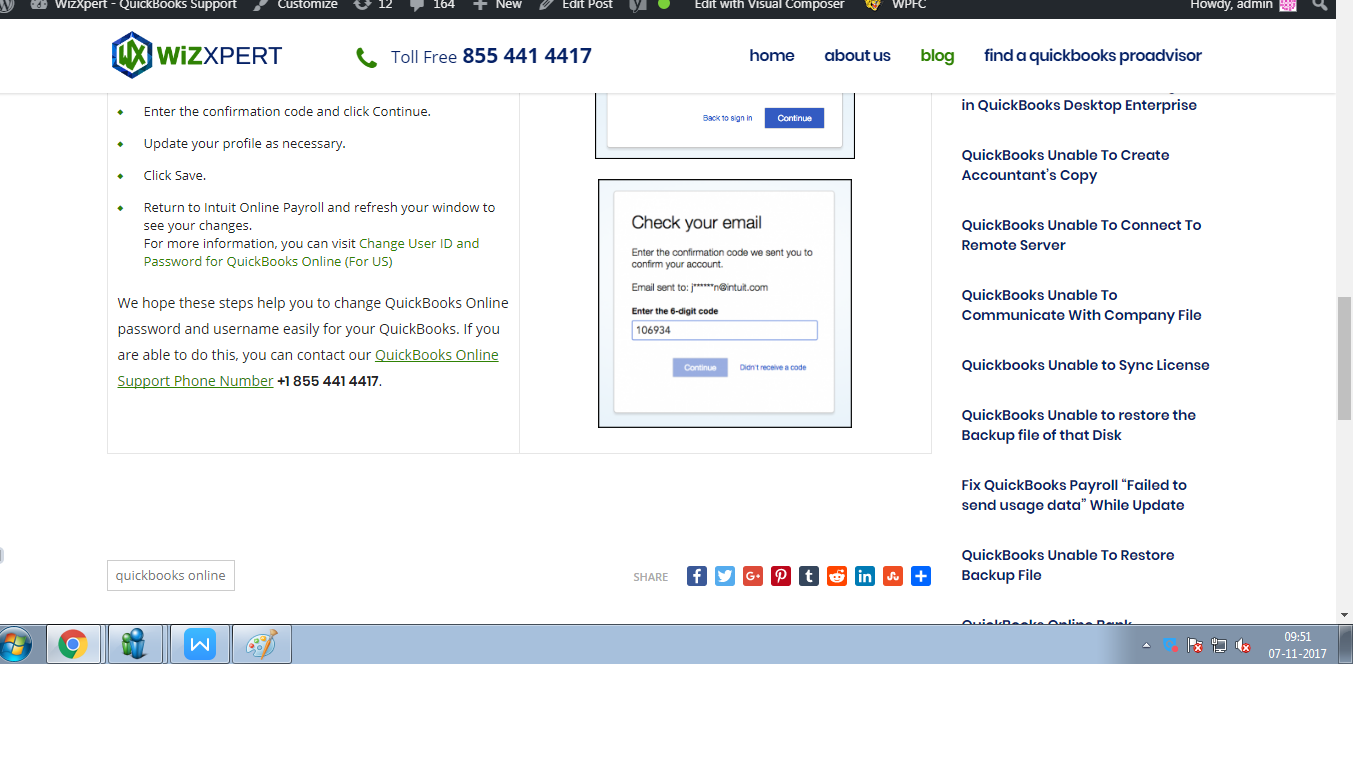 How to change QuickBooks Online Password and User id?
