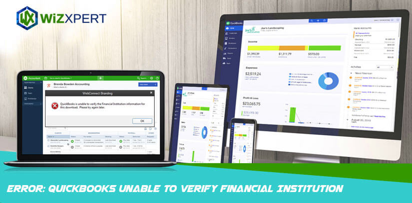 Error QuickBooks Unable To Verify Financial Institution