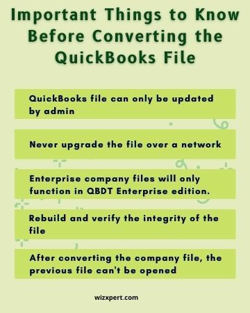 Important Things to Know Before Converting the QuickBooks File