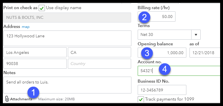 Add new vendors in QuickBooks Online