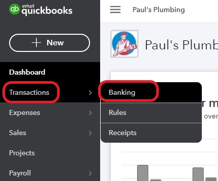 QuickBooks Online Banking Center