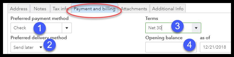 Customer Payment and Billing Information in QuickBooks Online