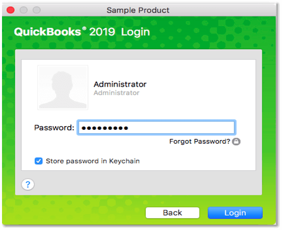 change QuickBooks admin password