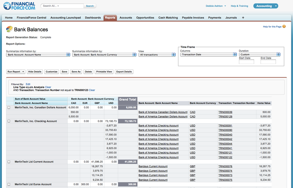 FinancialForce Accounting; Quickbooks alternative