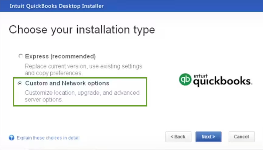 Install type while installing multipe quickbooks versions