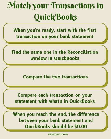 Match your Transactions in QuickBooks