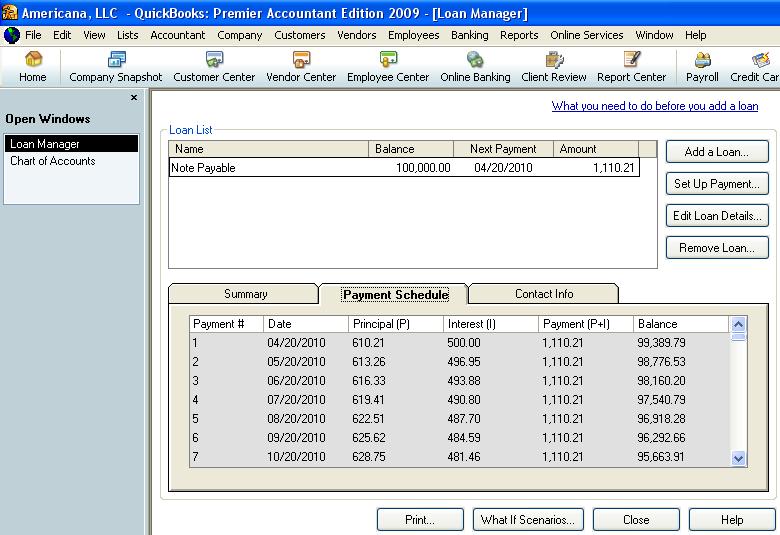 QuickBooks-loan-manager-payment-schedule 5