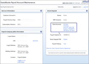 account in QuickBooks