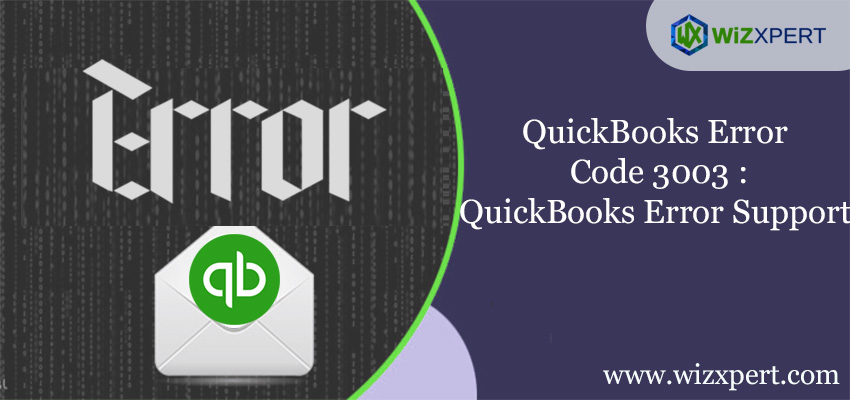 QuickBooks Error 3003