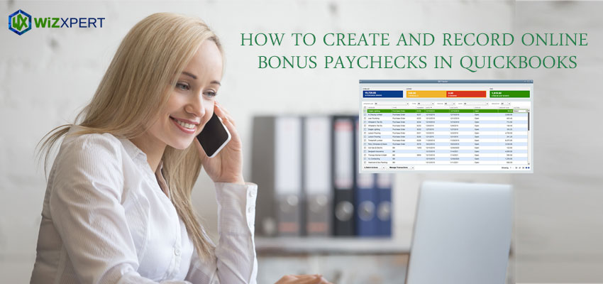 How to Create and record online bonus paychecks in QuickBooks