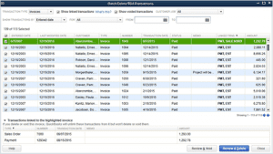 Delete or void transactions in bulk