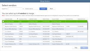 Quickly merge duplicate vendors