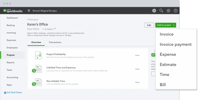 quickbooks projects tasks quickbooks projects tasks