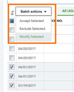 Utilize Batch Actions to Save Time Adding Like-Transactions