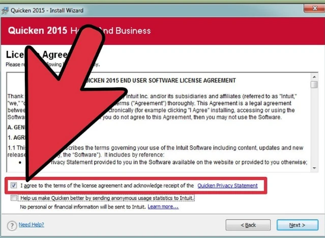 accepts the license agreement