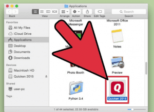 Double tap the Quicken icon in your Applications folder