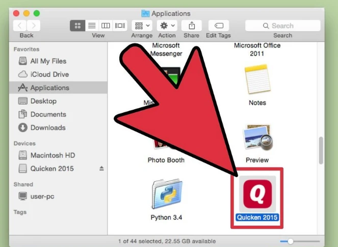 Double tap the Quicken icon in your Applications folder img