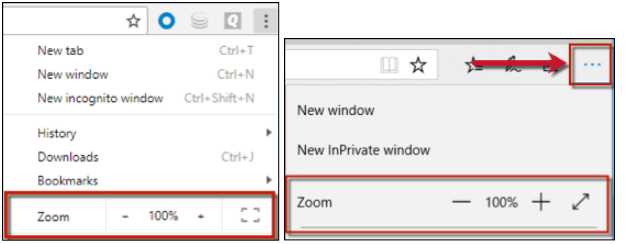 restore the zoom settings to 100%