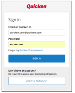 Enter your Quicken ID and Password