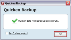 Quicken Backup folder