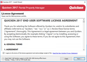 Accept the license agreement 