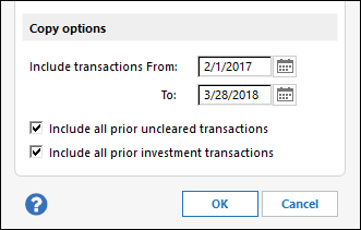 unclear transactions quicken for mac