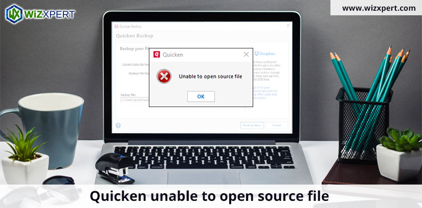 Quicken unable to open source file