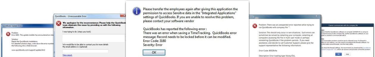 QuickBooks error support center