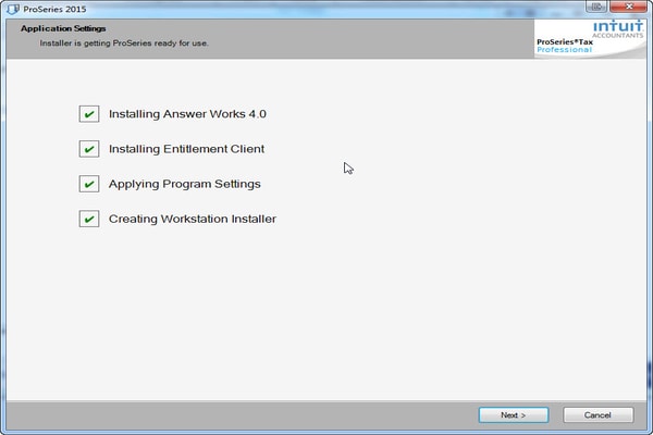 Peer-To-Peer installation of Intuit ProSeries