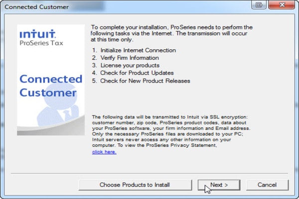 Peer-To-Peer installation of Intuit ProSeries