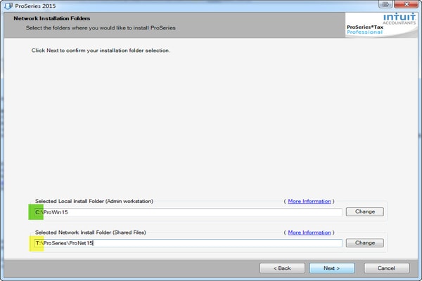 Client Server Installation Of Intuit ProSeries