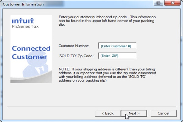 Peer-To-Peer installation of Intuit ProSeries