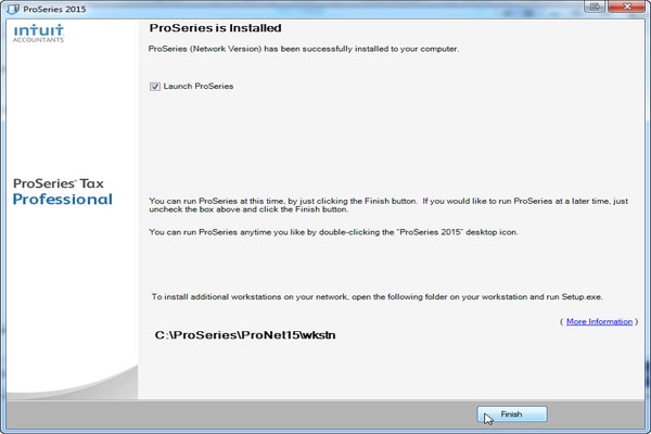 Peer-To-Peer installation of Intuit ProSeries