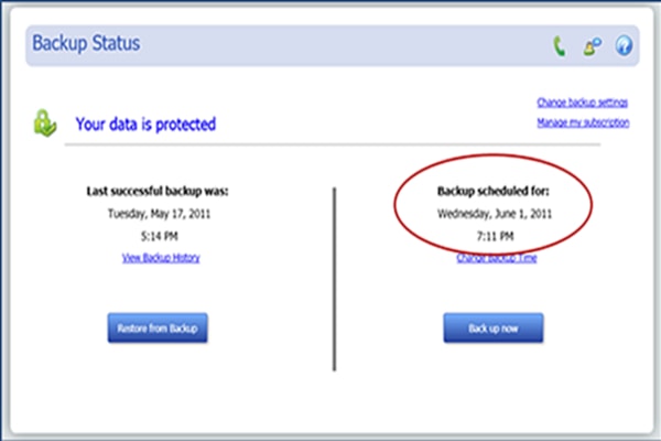 Intuit Data Protector Schedule backup