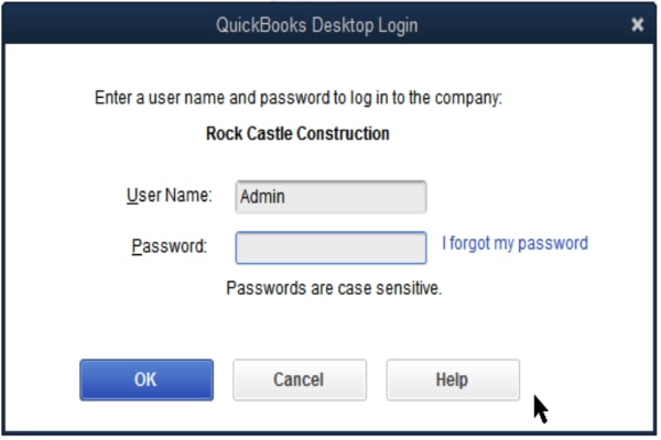 Reset your password for QuickBooks Desktop